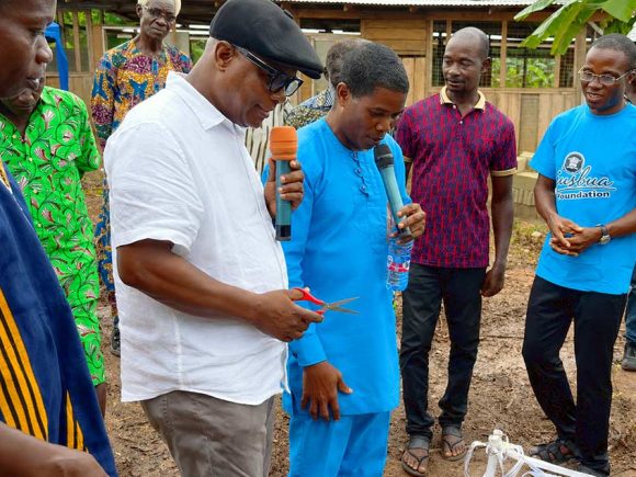 Sod-Cutting Ceremony: Uhuru for All Officially Commissions a New Borehole for Jusbua Foundation & Gomoa Wassa Community